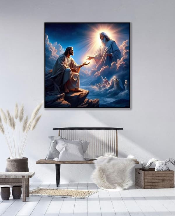 Bomclap Kristus Diamantmålning Full Drill Religiös Konst - Trosinspirerande DIY 35x35 cm