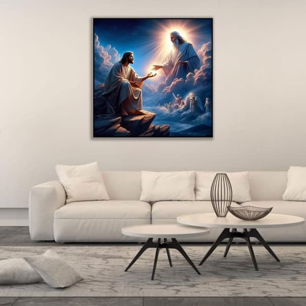 Bomclap Kristus Diamantmålning Full Drill Religiös Konst - Trosinspirerande DIY 35x35 cm
