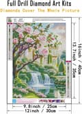 Pikkukuva 5 / 7: Bomclap ruusutarha 5D maisemamaalaus - täysi pora linnateema 30x40 cm