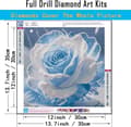 Pikkukuva 5 / 7: Bomclap Blue Rose -timanttimaalaus - ainutlaatuinen kukkataide täysi pora 35x35 cm