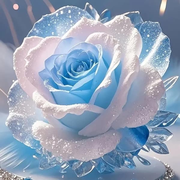 Bomclap Blue Rose -timanttimaalaus - ainutlaatuinen kukkataide täysi pora 35x35 cm