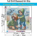 Miniatyrbild 5 av 7: Bomclap Söt Ungevalp Liten Flicka Diamantkonst - Djurmotiv Full Drill DIY 35x35 cm