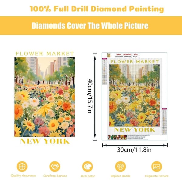 Bomclap City Garden 5D Diamanttiaset Aikuille Alkaajille-Clearance - DIY Gem Art Täydellinen Drill Diamond Dots! Kristallikäsityö - Kotiseinän koriste