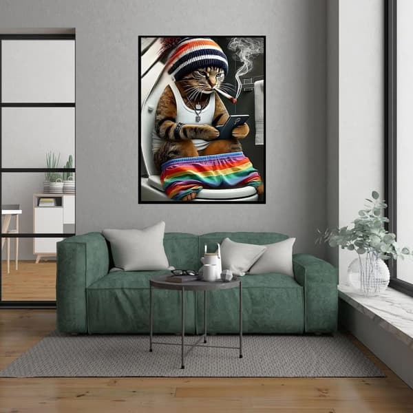 Bomclap Cat Portrait Diamond Art - söpö eläinsuunnittelu täysi pora 30x40 cm