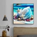 Miniatyrbild 4 av 7: Bomclap Strandstjärna Diamantkonst DIY-set - Havstema Full Drill Teknik 35x35 cm