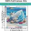 Miniatyrbild 5 av 7: Bomclap Strandstjärna Diamantkonst DIY-set - Havstema Full Drill Teknik 35x35 cm