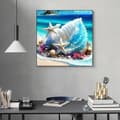 Miniatyrbild 2 av 7: Bomclap Strandstjärna Diamantkonst DIY-set - Havstema Full Drill Teknik 35x35 cm