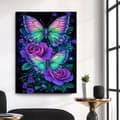 Pikkukuva 3 / 7: Bomclap Butterfly Flower 5D Timanttipalapeli - Pyöreä helmimaalaus aloittelijoille 30x40 cm