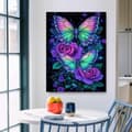 Pikkukuva 4 / 7: Bomclap Butterfly Flower 5D Timanttipalapeli - Pyöreä helmimaalaus aloittelijoille 30x40 cm