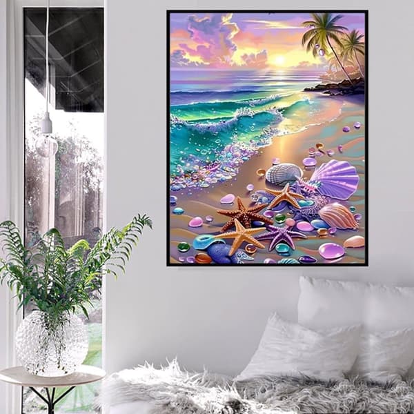 Bomclap Periwinkle Colony Diamond Puzzle - Kystinspireret Fuld Drill Art 30x40 cm