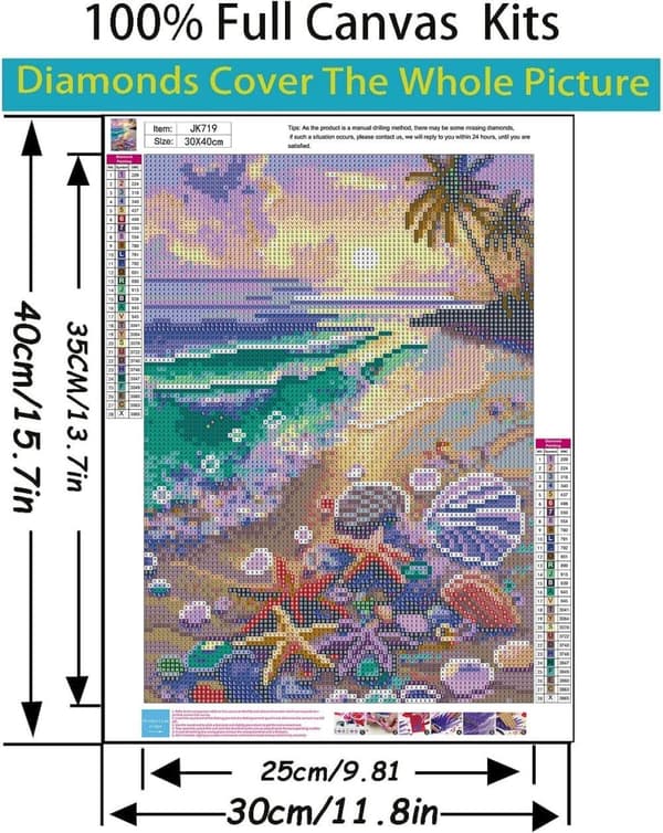 Bomclap Periwinkle Colony Diamond Puzzle - Kystinspireret Fuld Drill Art 30x40 cm