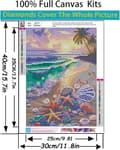 Miniatyrbillede 5 af 7: Bomclap Periwinkle Colony Diamond Puzzle - Kystinspireret Fuld Drill Art 30x40 cm