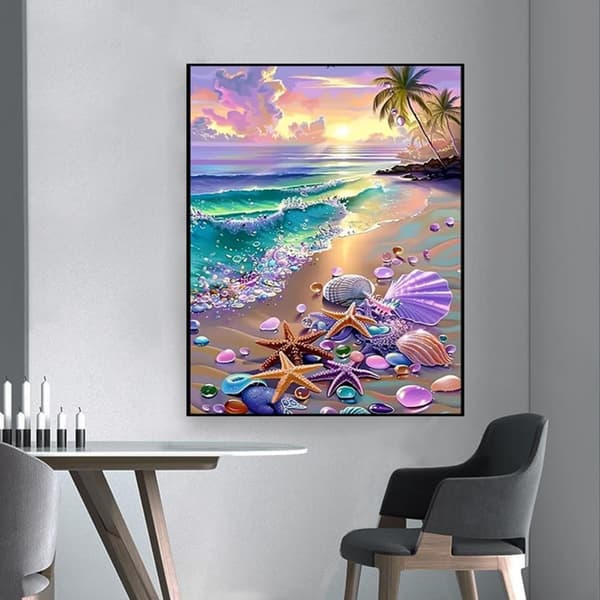 Bomclap Periwinkle Colony Diamond Puzzle - Kystinspireret Fuld Drill Art 30x40 cm