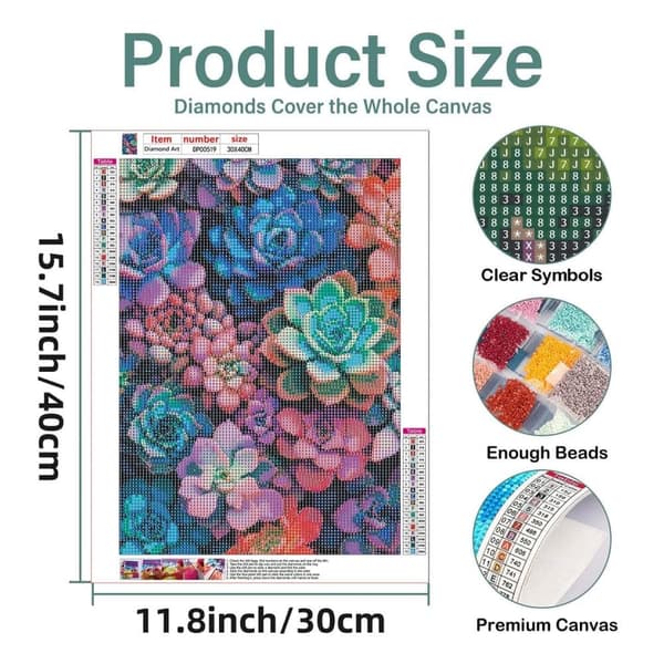 Bomclap Coast 5D Diamond Kit Aikuiset Aloittelijat – DIY Full Drill Diamond Dots! Kristallcraft – Hemmawallin sisustuslahja