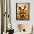 Miniatyrbillede 4 af 6: Bomclap Floral Pig Diamond Art - 5D Fuld Drill Daisy Design 30x40 cm Hobby Projekt