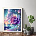 Miniatyrbillede 4 af 6: Bomclap Sunset Roses Diamantmaleri - Romantisk Fuld Drill Vægkunst 30x40 cm