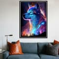 Pikkukuva 3 / 6: Bomclap Wolves in Northern Lights Diamond Art - Vuoristomaisema Full Drill 30x40 cm