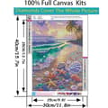 Pikkukuva 5 / 7: Bomclap Beach Scales 5D Diamond Kit Aikuiset Aloittelijat – DIY Complete Round Drill Diamond Dots! Gem Art – Hemmawall Decor (30x40cm)