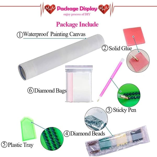Bomclap Landskap 5D DIY Diamantkit – Full Drill Diamond Dots! Gem Arts till Present, Valsdekoration & Relaxation