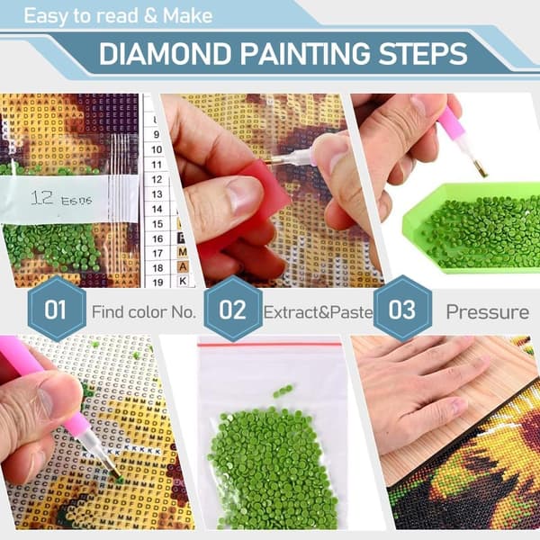 Bomclap Diamond Painting – Magisk hvid tiger i glitrende skovjungle DIY 5D diamantmaleri for voksne og begyndere, 30x40cm