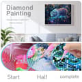 Miniatyrbillede 2 af 6: Bomclap Diamond Painting – Magisk hvid tiger i glitrende skovjungle DIY 5D diamantmaleri for voksne og begyndere, 30x40cm