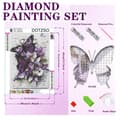 Miniatyrbillede 2 af 7: Bomclap Sommerfugl 5D DIY Diamantmålning Kits for Voksne. Rund Full Drill, Sommerfugle og Blomster. Meget egnet til Hjemmeafslapning og Vægdecor, 30x4