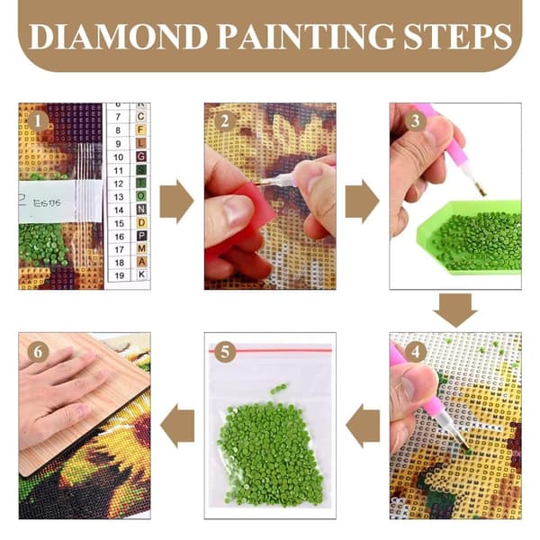 Bomclap Diamond Maleri – Sød farverig vildsvin med blomsterkop DIY 5D diamantmaleri for voksne og begyndere, 30x40cm