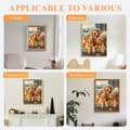 Miniatyrbillede 7 af 7: Bomclap Diamond Painting – Smuk Golden Retriever familie i meget let DIY 5D diamantmaleri for voksne og begyndere, 30x40cm
