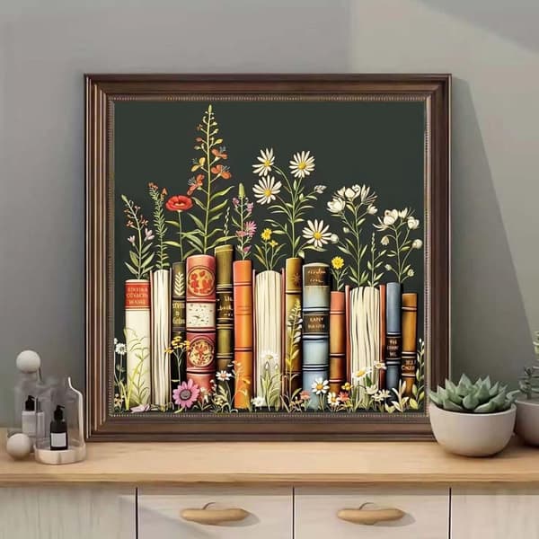 Bomclap 5D timanttimaalaus aikuisille aloittelijoille - krysanteemi täysi pora DIY timanttitaidesarja kodin sisustus seinäkoriste 35x35 cm
