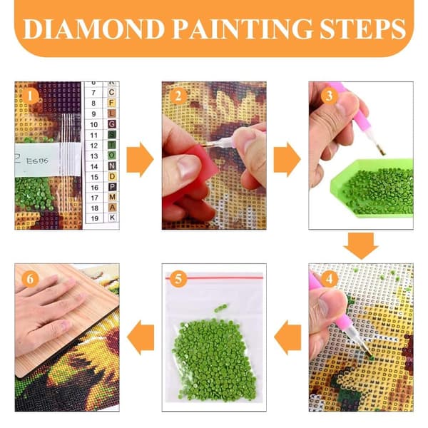 Bomclap Diamond Painting – Färgsprakande Kolibrikung över Solros DIY 5D Diamantmålning för Vuxna & Nybörjare, 30x40cm