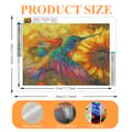 Miniatyrbild 2 av 6: Bomclap Diamond Painting – Färgsprakande Kolibrikung över Solros DIY 5D Diamantmålning för Vuxna & Nybörjare, 30x40cm