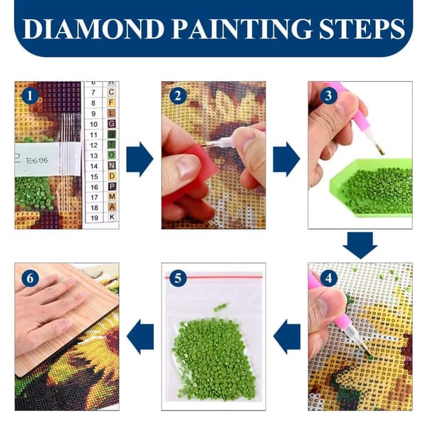 Bomclap Timanttimaalaus – Maaginen hohtava puu veden äärellä DIY 5D-timanttimaalaus aikuisille ja aloittelijoille, 30x40cm