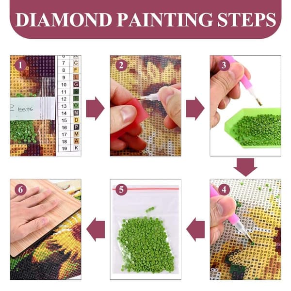 Bomclap Diamond Painting – Sød Enhjørning med Guitar i Magisk Skov DIY 5D Diamantmaleri for Voksne og Begyndere, 30x40cm