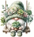 Pikkukuva 1 / 6: Bomclap mehikasvit peikko timanttimaalaus täysi pora tee-se-itse-setti - 5D timanttitaiteen seinäkoriste aikuisille aloittelijoille 35x35 cm