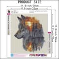 Pikkukuva 5 / 6: Bomclap Wolf Eläin Metsä Timanttimaalaus Täysi Pora Mosaiikki - 5D DIY Timanttitaidesetti Kodin sisustus 30x30 cm