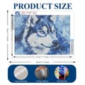 Miniatyrbillede 2 af 7: Bomclap Diamantmaleri – Blå - Styled Siberian Husky DIY 5D Diamantmaleri for voksne og begyndere, 30x40cm