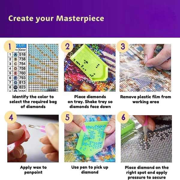 Bomclap Blomster 5D Diamantmålning Kit – Full Drill! Kristall Gem Arts til Vægdecor & Bryllupsgave DIY Paint by Numbers for Voksne Beginner