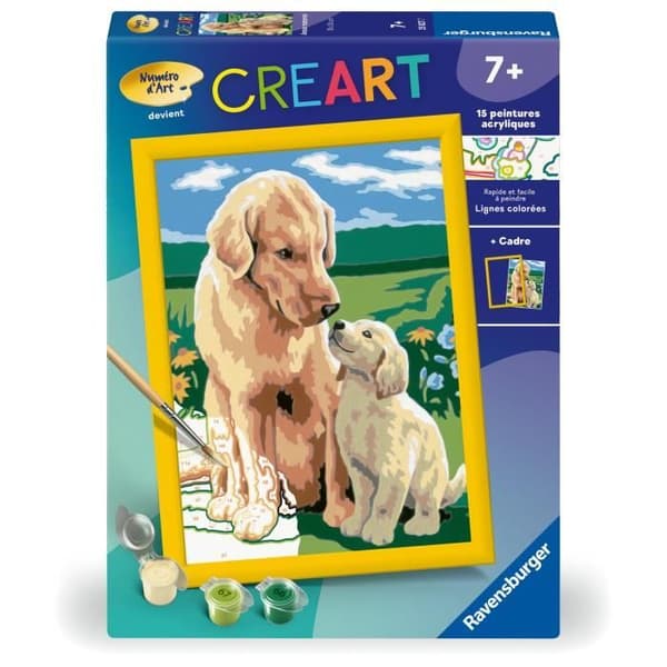 CreArt Kids 18x24cm Mors kærlighed, Mal efter nummer-sæt, Kunstnummer, Alder 7+, 25827, Ravensburger