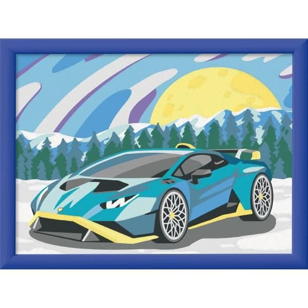 CreArt Kids 18x24cm Lamborghini, Malesæt efter tal, Kunstnummer, Alder 7+, 25842, Ravensburger