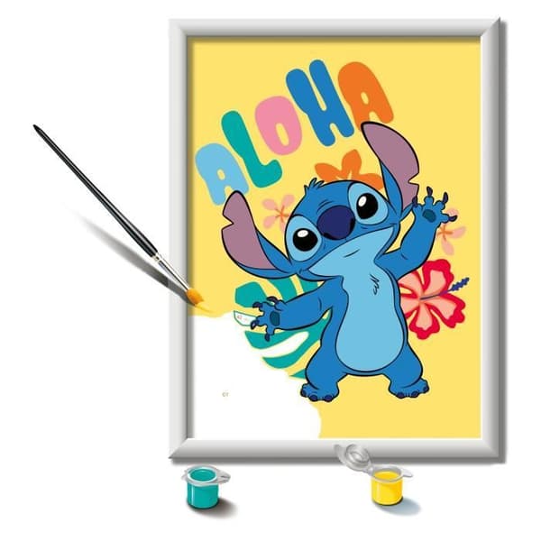 CreArt Kids 18x24cm Stitch, Mal efter tal-sæt, Kunstnummer, Alder 7+, 25844, Ravensburger