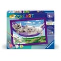 Miniatyrbillede 1 af 5: CreArt Kids 18x24cm Killinger i Hængekøjen, Mal efter Tal Sæt, Alder 9+, 25828, Ravensburger