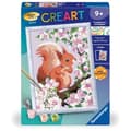 Miniatyrbillede 1 af 6: CreArt Kids 18x24cm Egern om foråret, Mal efter nummer-sæt, fra 9 år, 25837, Ravensburger