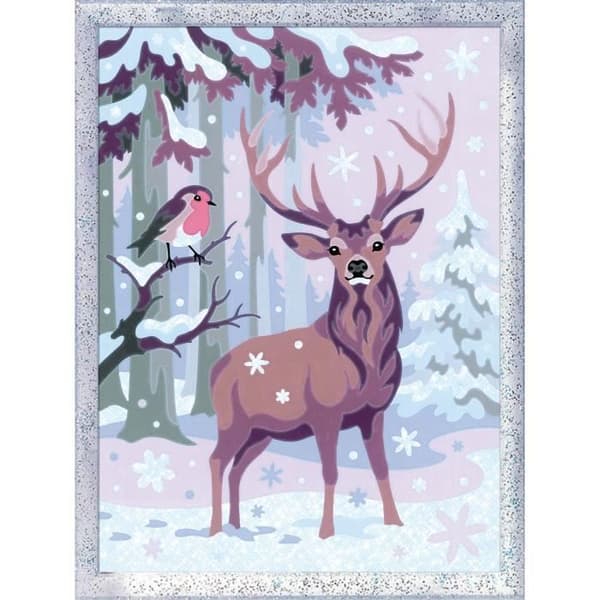 CreArt Kids 18x24cm Romantisk Hjort, Malesæt efter Tal, Kunstnummer, Alder 9+, 25831, Ravensburger