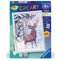 Miniatyrbillede 1 af 5: CreArt Kids 18x24cm Romantisk Hjort, Malesæt efter Tal, Kunstnummer, Alder 9+, 25831, Ravensburger