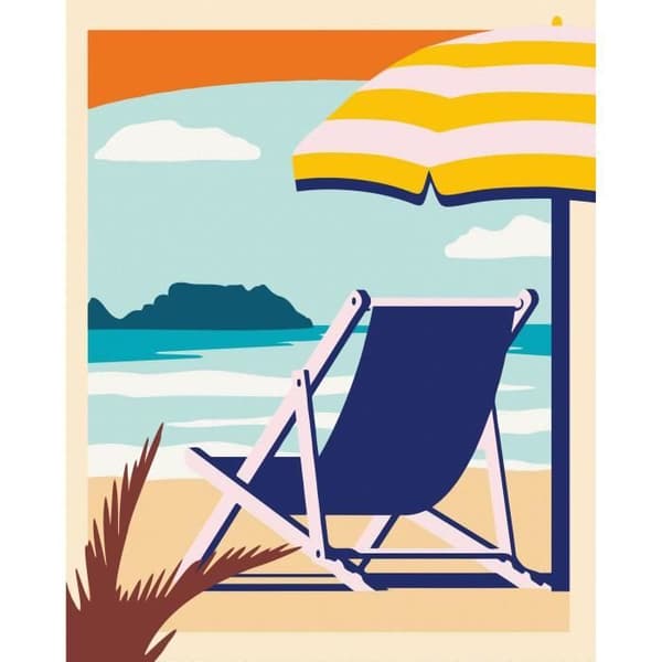 CreArt 24x30 cm Rentoudu rannalla, Aikuisille, Maalaa numeroiden mukaan, 23897, Ravensburger