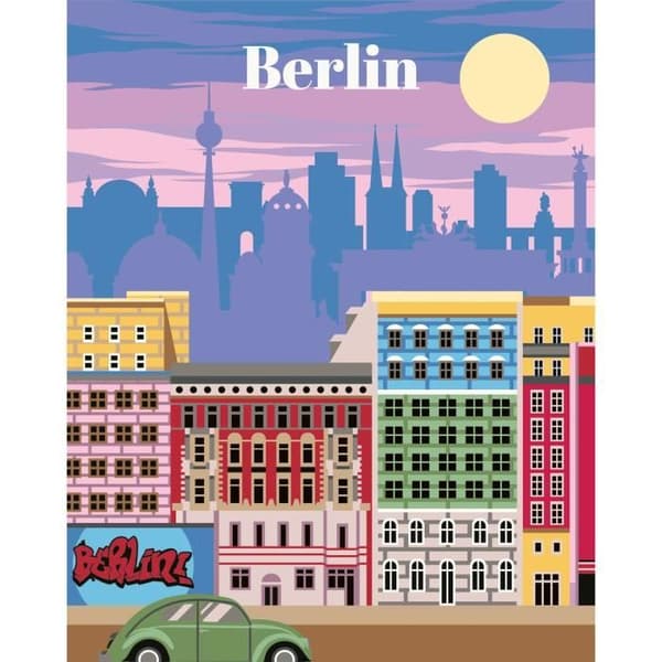 CreArt 24x30 cm Berlin, Voksen, Mal efter tal, 25521, Ravensburger