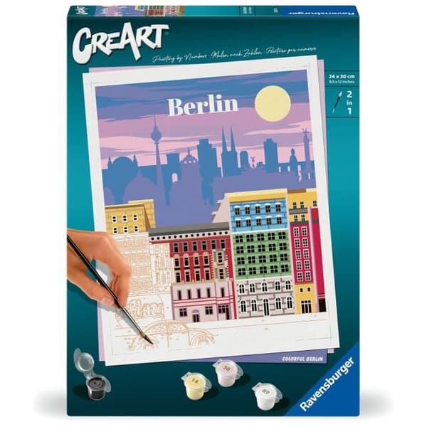 CreArt 24x30 cm Berlin, Voksen, Mal efter tal, 25521, Ravensburger