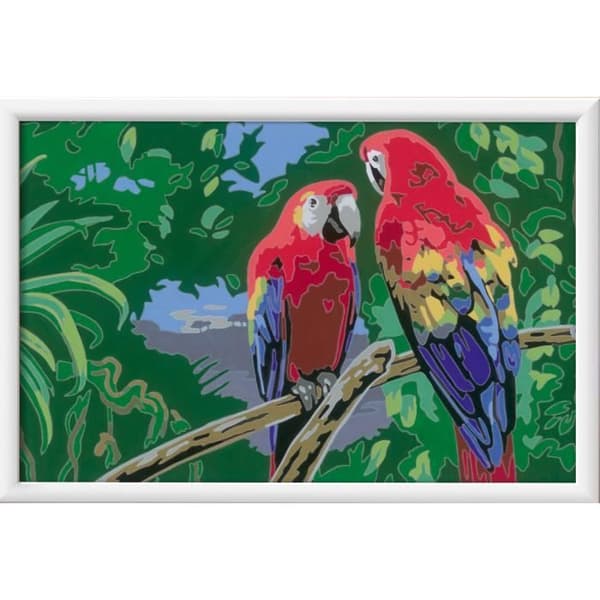 CreArt Kids 31x21cm Papukaijat, Maalaa numeroiden mukaan -setti, Ikä 7+, 25854, Ravensburger
