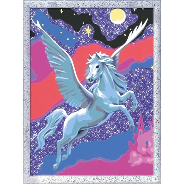 CreArt Kids 18x24cm Funklende Pegasus, Malesæt efter tal, Kunstnumre, Alder 7+, 25830, Ravensburger