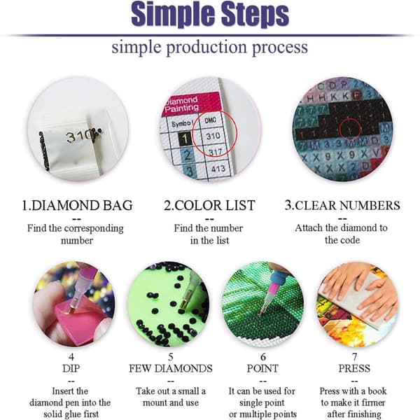 Bomclap Landskap Diamantmålning Kit för vuxna - Diamantkonst DIY Konstmålning till väggdekoration & gåva. Paint - by - Number Kits, Mosaik. (30x40 cm)